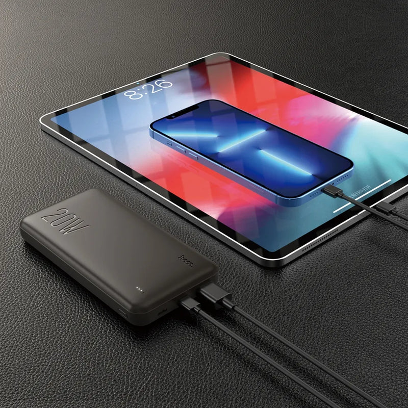 HOCO Powerbank Black 10000mAh 20W Quick Charge 3.0 USB / USB C / micro-USB