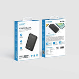 Veger Black Powerbank 10000mAh  1x USB-C 1x MicroUSB 2x USB