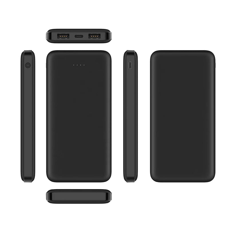 Veger Black Powerbank 10000mAh  1x USB-C 1x MicroUSB 2x USB