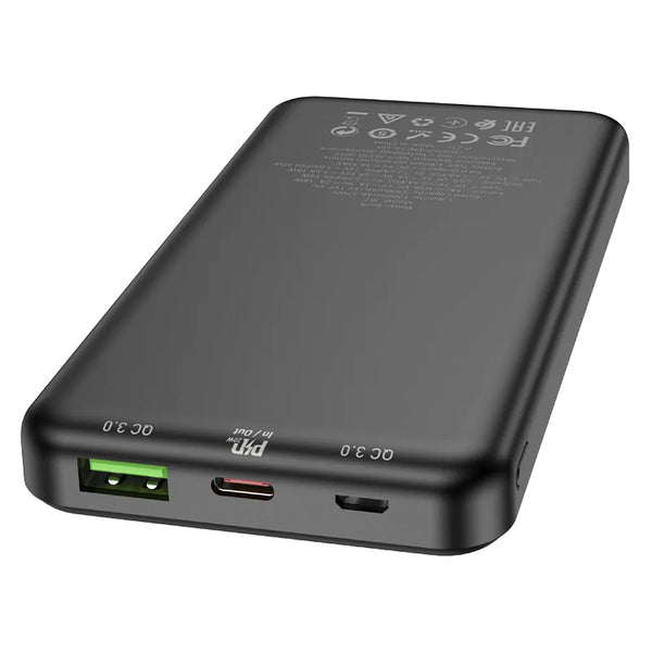 HOCO Powerbank Black 10000mAh 20W Quick Charge 3.0 USB / USB C / micro-USB