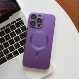 Camera Lens Protect MagSafe Silicone Case Purple Ochranný Kryt pre iPhone 14 Plus