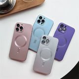 Camera Lens Protect MagSafe Silicone Case Purple Ochranný Kryt pre iPhone 14 Plus