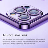 Luxury Plate Case Purple Ochranný Kryt pre iPhone 15