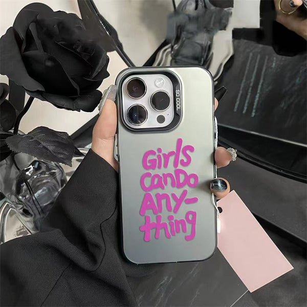 Girls Can Do Anything Case Black Ochranný Kryt pre iPhone 15 Pro