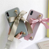 Ribbon Crossbody Beige Ochranný Kryt pre iPhone 14 Pro Max