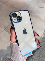 Luxury Plate Case Blue Ochranný Kryt pre iPhone 15 Pro