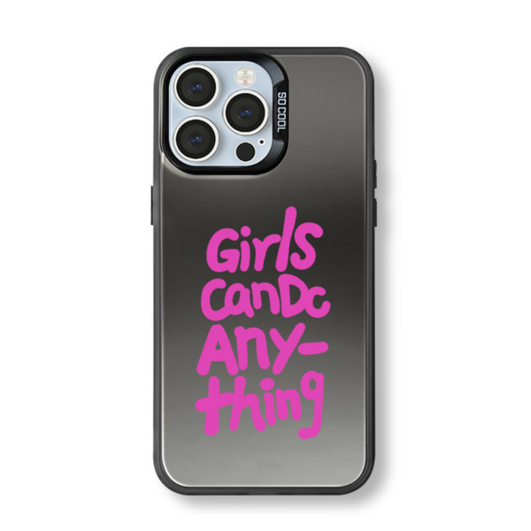 Girls Can Do Anything Case Black Ochranný Kryt pre iPhone 14 Pro