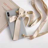 Ribbon Crossbody Beige Ochranný Kryt pre iPhone 15