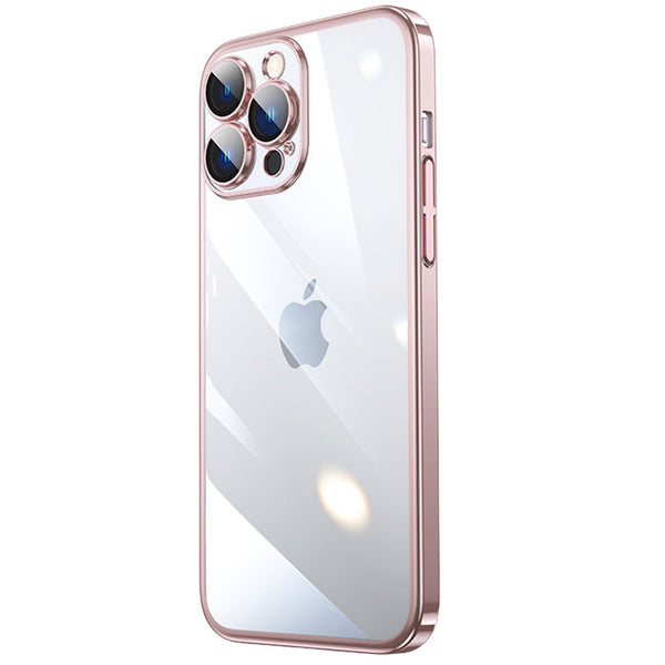 Luxury Plate Case Pink Ochranný Kryt pre iPhone 14 Pro Max