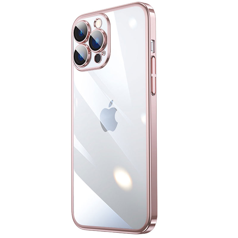 Luxury Plate Case Pink Ochranný Kryt pre iPhone 14