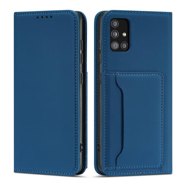 Elegant Card Case Blue Ochranný Knižkový Kryt pre Samsung Galaxy A52 / A52 5G / A52s