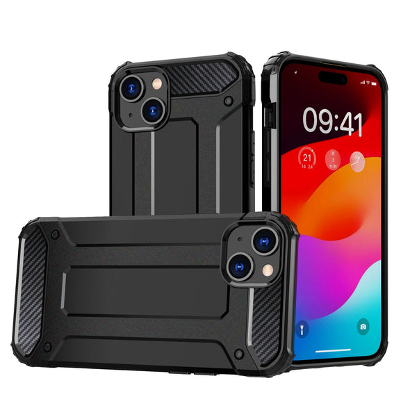 Hybrid Armor Black Ochranný Kryt pre iPhone 15 Plus