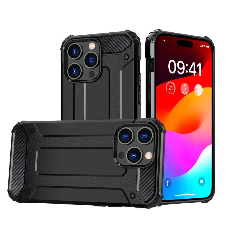 Hybrid Armor Black Ochranný Kryt pre iPhone 15 Pro Max