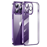 Luxury Plate Case Purple Ochranný Kryt pre iPhone 15