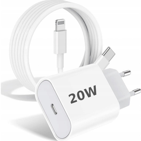 Nabíjačka Fast-Charger 20W PD USB-C sieťový adaptér + Lightning kábel 1m