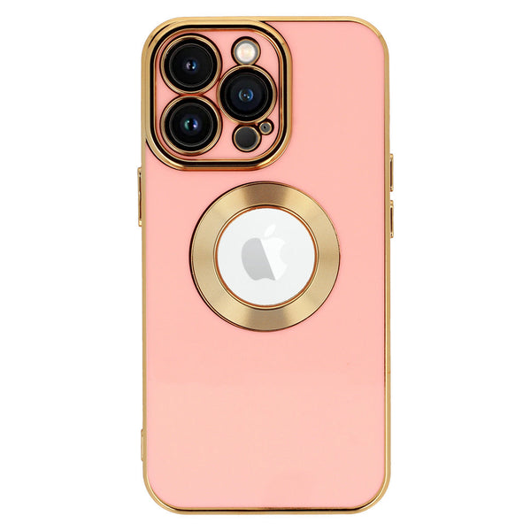 Shockproof Case Gold-Pink Ochranný Kryt s ochranou fotoaparátu pre iPhone 14