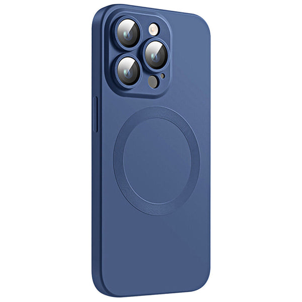 Camera Lens Protect MagSafe Silicone Case Blue Ochranný Kryt pre iPhone 11