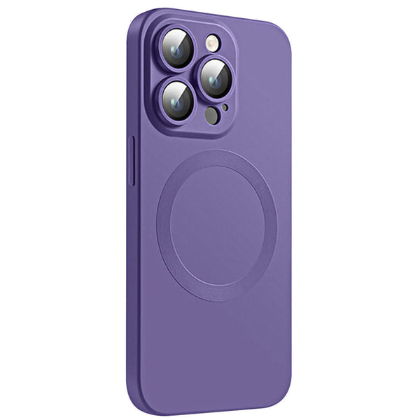 Camera Lens Protect MagSafe Silicone Case Purple Ochranný Kryt pre iPhone 11