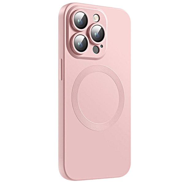 Camera Lens Protect MagSafe Silicone Case Pink Ochranný Kryt pre iPhone 15 Plus