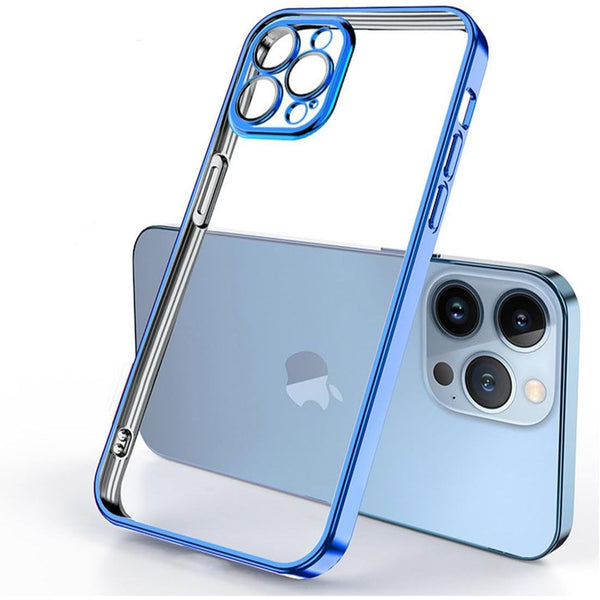 Luxury Plate Case Blue Ochranný Kryt pre iPhone 14 Pro Max