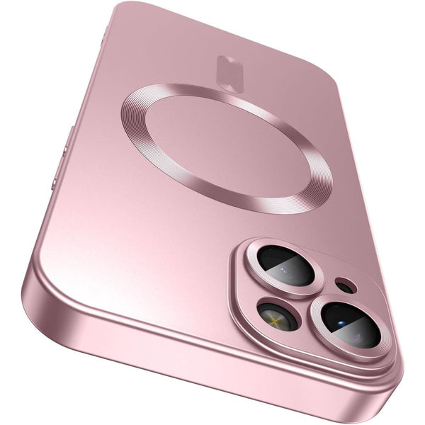 Camera Lens Protect MagSafe Silicone Case Pink Ochranný Kryt pre iPhone 15 Plus