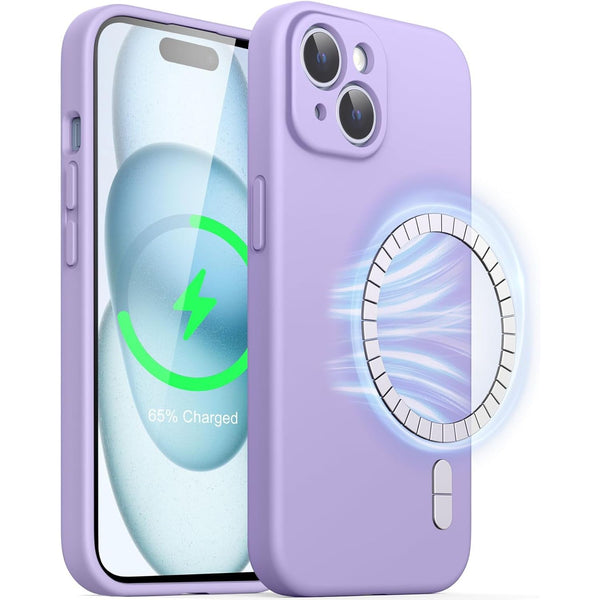 MagSafe Silicone Case Violet Ochranný Kryt pre iPhone 15 Plus