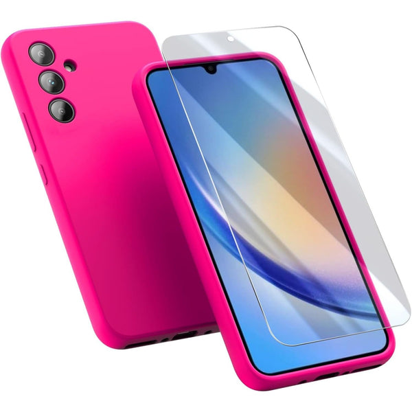 Premium Silicone Case Fuhcsia Ochranný Kryt pre Samsung Galaxy A54 5G