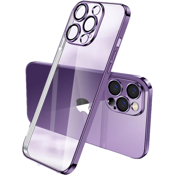 Luxury Plate Case Purple Ochranný Kryt pre iPhone 14