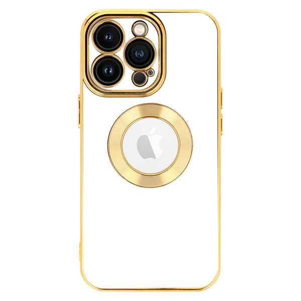 Shockproof Case Gold-White Ochranný Kryt s ochranou fotoaparátu pre iPhone 12