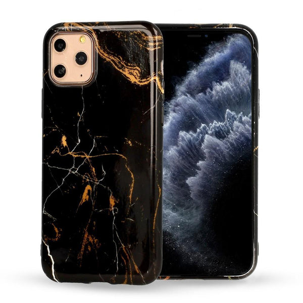 Premium Marble Black-Gold Ochranný Kryt pre Samsung Galaxy A40