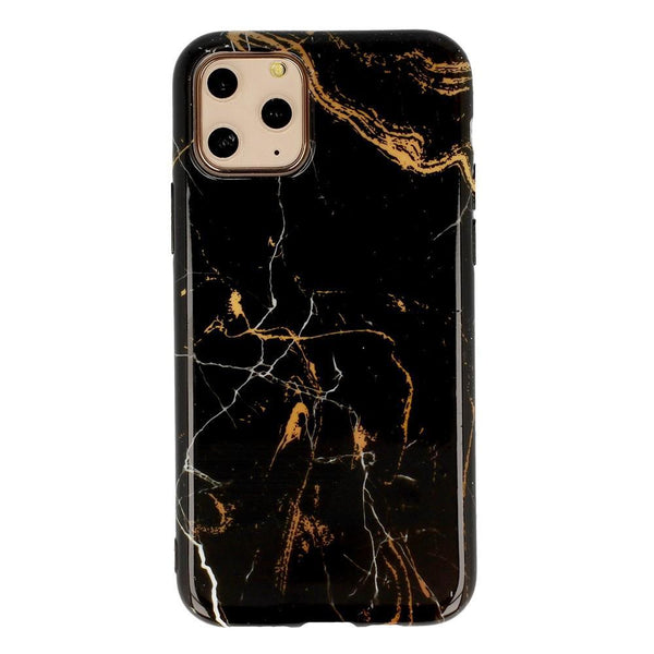 Premium Marble Black-Gold Ochranný Kryt pre Samsung Galaxy A40