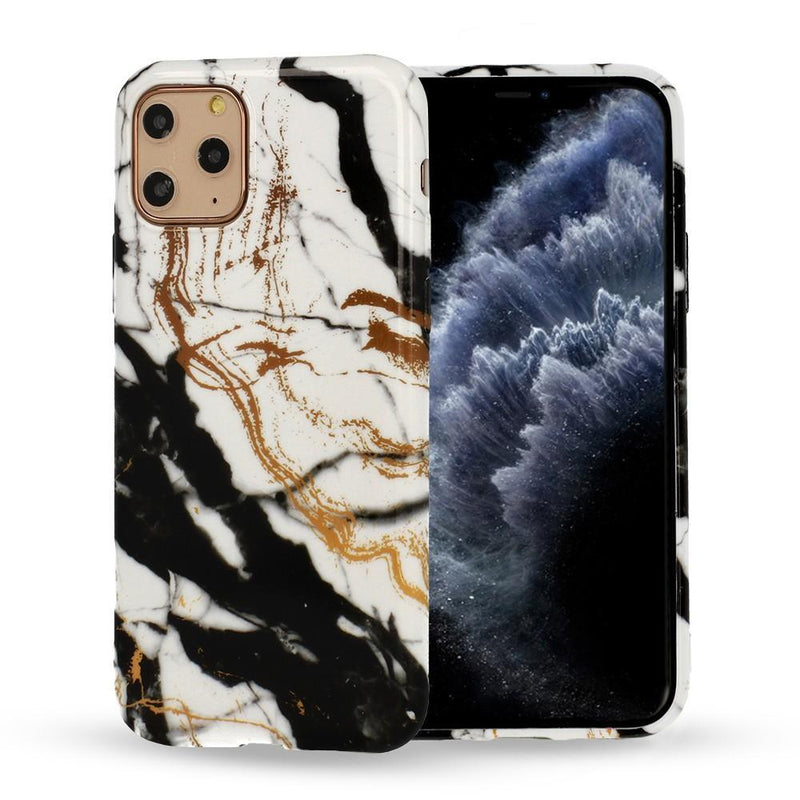 Premium Marble Black-White Ochranný Kryt pre Samsung Galaxy A40