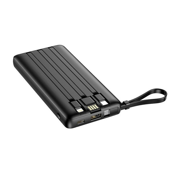 VEGER C10 - 10 000mAh so zabudovanými 3x káblami (USB, MicroUSB, USB-C, Lightning)