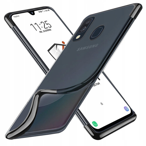 Luxury Plate Case Black Ochranný Kryt pre Samsung Galaxy A40