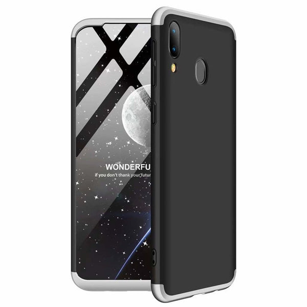 360° Full Body Case Black-Silver Ochranný Kryt pre Samsung Galaxy A40