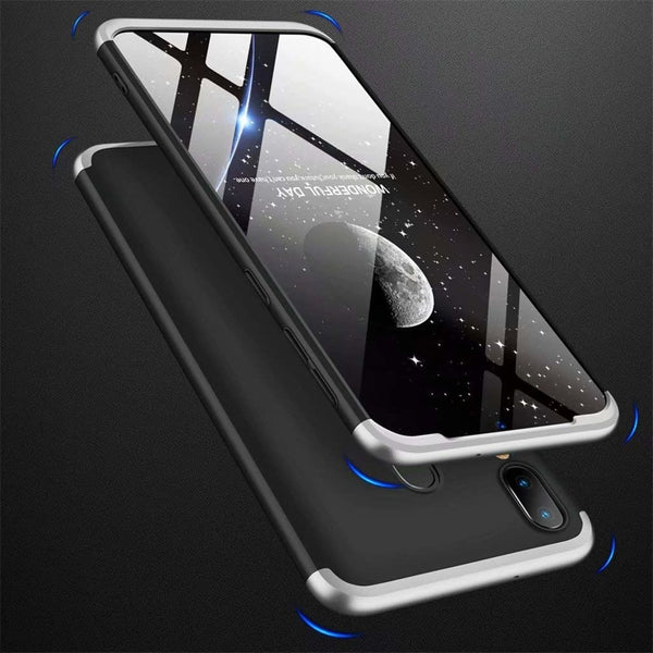 360° Full Body Case Black-Silver Ochranný Kryt pre Samsung Galaxy A40