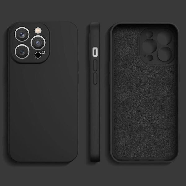 Premium Silicone Case Black Ochranný Kryt pre iPhone 13 Pro Max