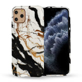 Premium Marble Black-White Ochranný Kryt pre iPhone 12 Mini